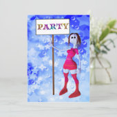 Einladung zur Geburtstagspartei (Stehend Vorderseite)