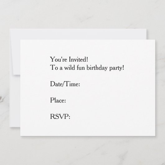 Einladung zur Geburtstagspartei (Rückseite)