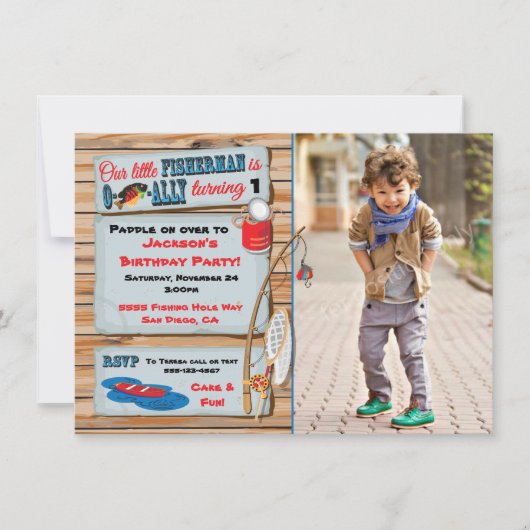 Einladung zur Geburtstagspartei (Vorderseite)