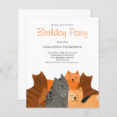 Einladung zur Geburtstagspartei (Vorne/Hinten)