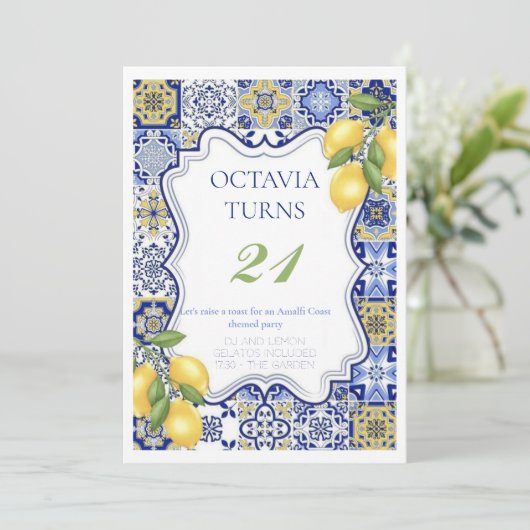 Einladung zur Geburtstagspartei (Stehend Vorderseite)