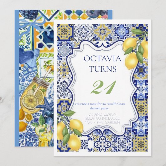 Einladung zur Geburtstagspartei (Vorne/Hinten)