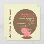 Einladung zur Geburtstagspartei (Vorne/Hinten)