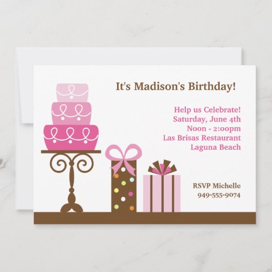 Einladung zur Geburtstagspartei (Vorderseite)