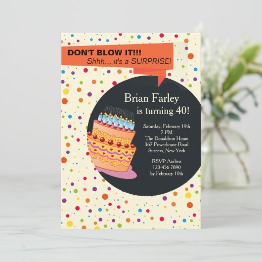 Einladung zur Geburtstagspartei (Stehend Vorderseite)