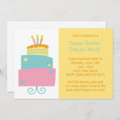 Einladung zur Geburtstagspartei (Vorne/Hinten)