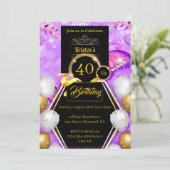 Einladung zur Geburtstagspartei (Stehend Vorderseite)