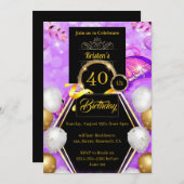 Einladung zur Geburtstagspartei (Vorne/Hinten)