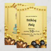 Einladung zur Geburtstagspartei (Vorne/Hinten)