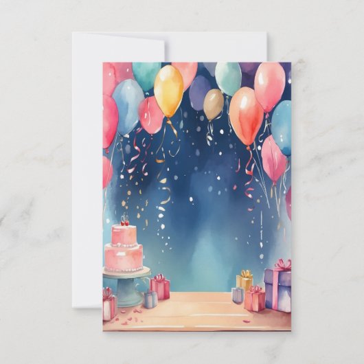 Einladung zur Geburtstagspartei (Rückseite)