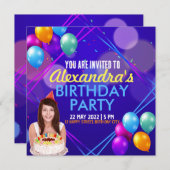 Einladung zur Geburtstagspartei (Vorne/Hinten)