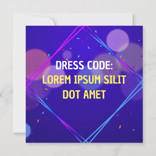 Einladung zur Geburtstagspartei (Rückseite)