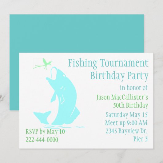 Einladung zur Geburtstagspartei (Vorne/Hinten)