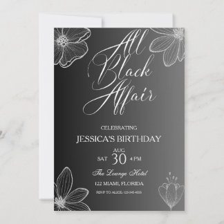 Einladung zur Geburtstagspartei aller Black Affair
