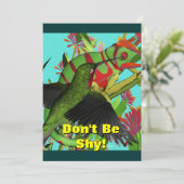 Einladung zur Geburtstagspartei Chameleon (Stehend Vorderseite)