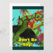 Einladung zur Geburtstagspartei Chameleon (Vorne/Hinten)