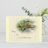 Einladung zur Geburtstagspartei - Chipmunk (Stehend Vorderseite)