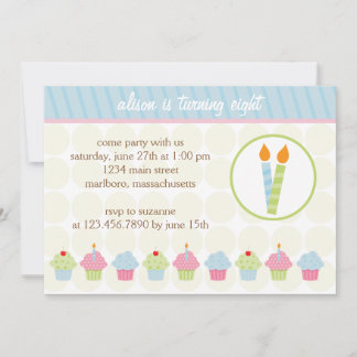 Einladung zur Geburtstagspartei Cupcake