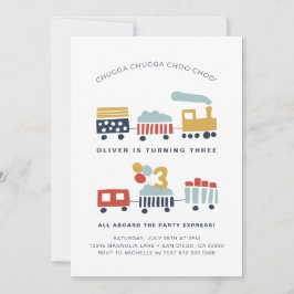 Einladung zur Geburtstagspartei der Züge ・ Alter 3