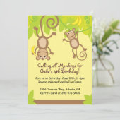 Einladung zur Geburtstagspartei des Affen (Stehend Vorderseite)