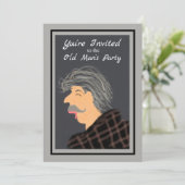 Einladung zur Geburtstagspartei des alten Mannes (Stehend Vorderseite)