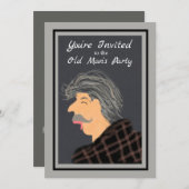 Einladung zur Geburtstagspartei des alten Mannes (Vorne/Hinten)