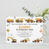 Einladung zur Geburtstagspartei des Baugewerbes (Stehend Vorderseite)