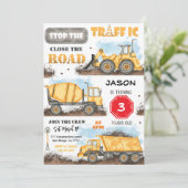 Einladung zur Geburtstagspartei des Baugewerbes (Stehend Vorderseite)