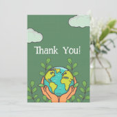 Einladung zur Geburtstagspartei des Earth Day (Stehend Vorderseite)