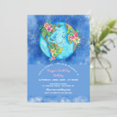 Einladung zur Geburtstagspartei des Earth Day (Stehend Vorderseite)