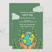 Einladung zur Geburtstagspartei des Earth Day (Vorne/Hinten)