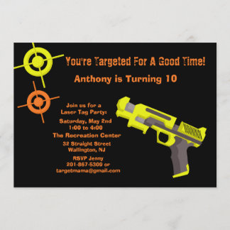 Einladung zur Geburtstagspartei des Ziellasers