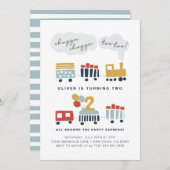 Einladung zur Geburtstagspartei des Zuges ・ Alter (Vorne/Hinten)