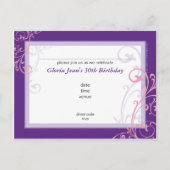 EINLADUNG ZUR GEBURTSTAGSPARTEI: fabelhaft 2 (Rückseite)