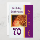 Einladung zur Geburtstagspartei - Feuerwerkskörper (Vorne/Hinten)