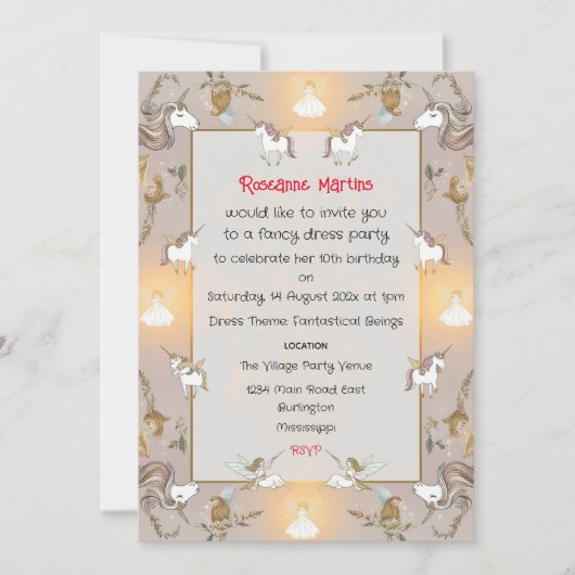 Einladung zur Geburtstagspartei für Kleinkinder (Vorderseite)