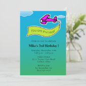 Einladung zur Geburtstagspartei Glider (Stehend Vorderseite)