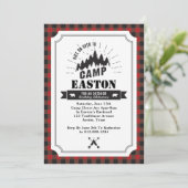 Einladung zur Geburtstagspartei im Camp (Stehend Vorderseite)