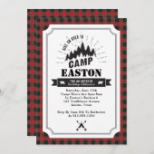 Einladung zur Geburtstagspartei im Camp (Vorne/Hinten)