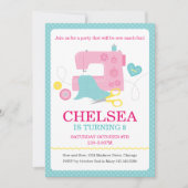 Einladung zur Geburtstagspartei nähen (Vorderseite)