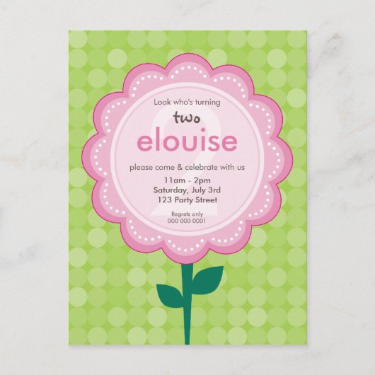 EINLADUNG ZUR GEBURTSTAGSPARTEI: Nummer 5 (Vorderseite)