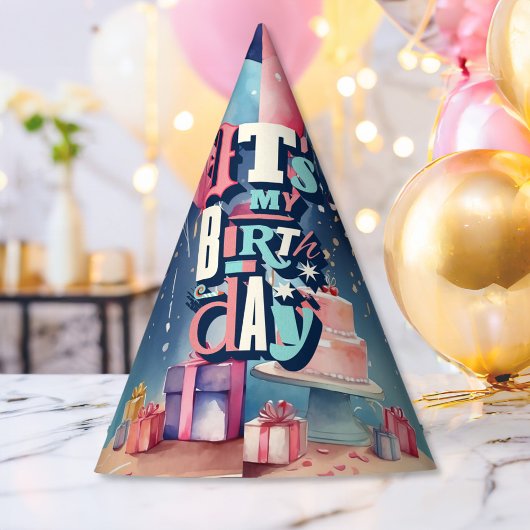 Einladung zur Geburtstagspartei Partyhütchen