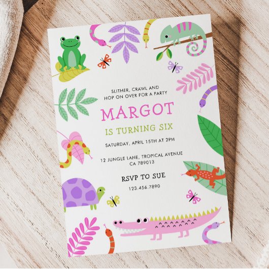 Einladung zur Geburtstagspartei Reptile