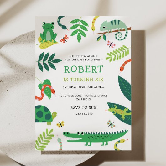 Einladung zur Geburtstagspartei Reptile