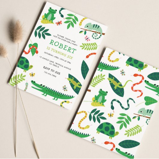 Einladung zur Geburtstagspartei Reptile