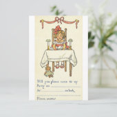 Einladung zur Geburtstagspartei Retro (Stehend Vorderseite)