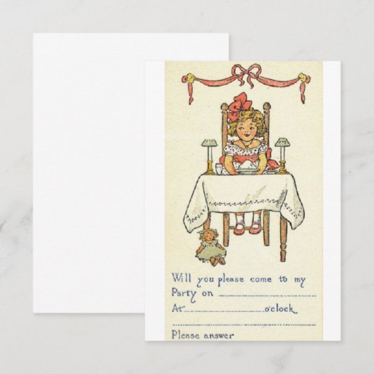 Einladung zur Geburtstagspartei Retro (Vorne/Hinten)