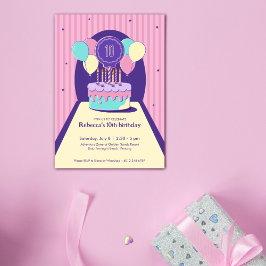 Einladung zur Geburtstagspartei Retro