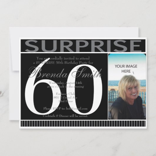 Einladung zur Geburtstagspartei| Silber (Rückseite)