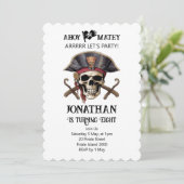 Einladung zur Geburtstagspartei Skull (Stehend Vorderseite)